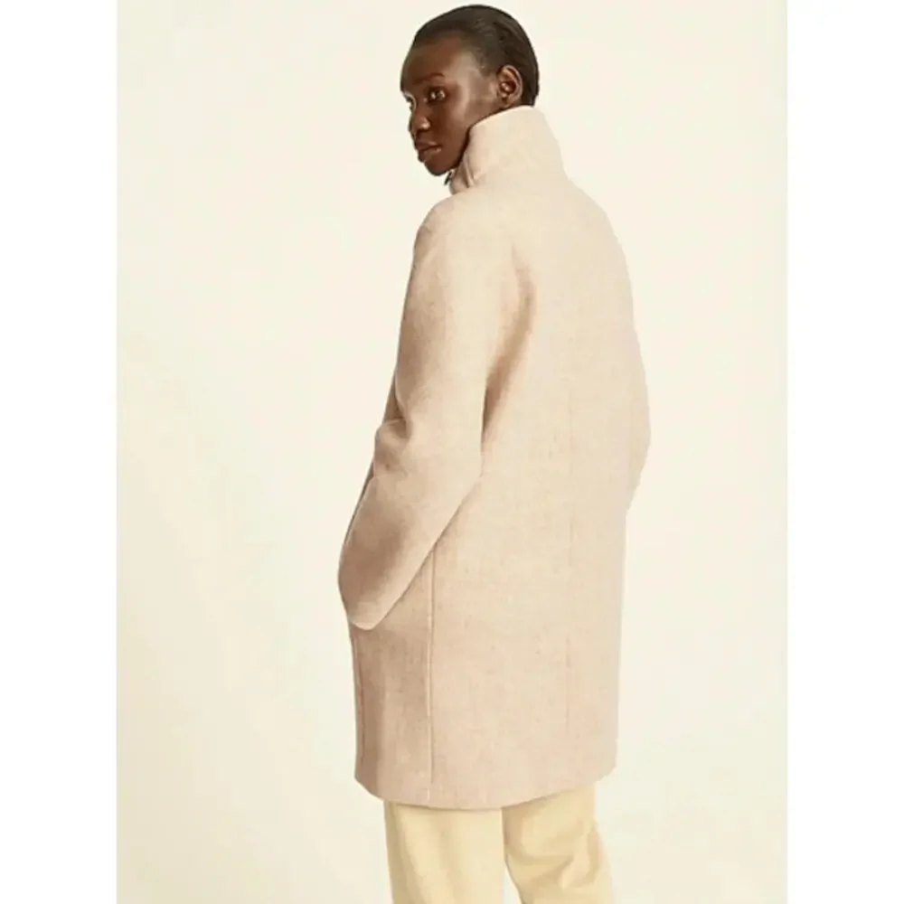 J. Crew Villa Coat in Italian Stadium Cloth Nello Gori Wool Blend Heather Sand - Picture 3 of 16